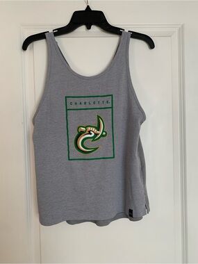 Under Armour Gray Charlotte Graphic Tank Top with Green Accent
